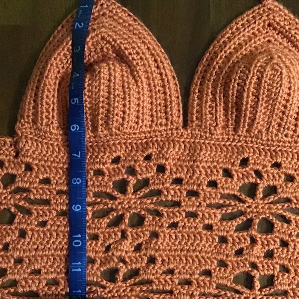 Orange Flower Pattern Crocheted Halter Top #Festi… - image 4